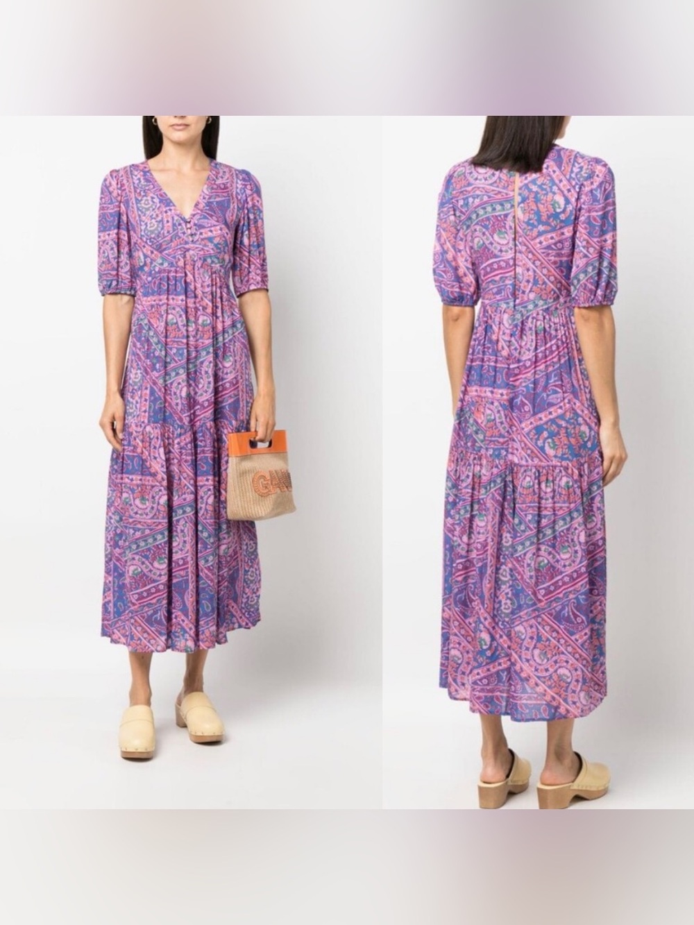Ba&sh Faga off the shoulder midi dress